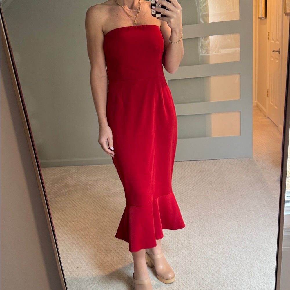 BB Dakota Strapless Red Dress